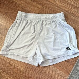 Women’s White Adidas Athletic Shorts